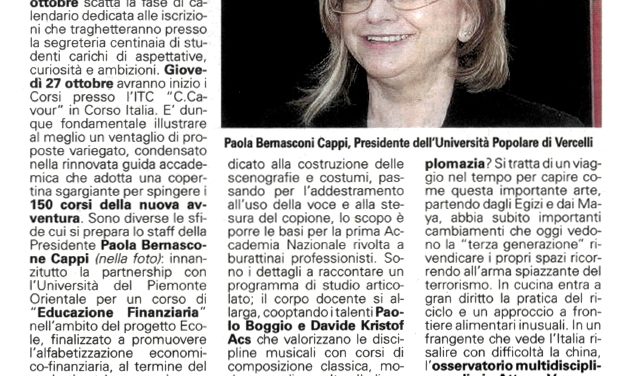 PUBBLICATO SU NOTIZIA OGGI VERCELLI DEL 3/10/2016