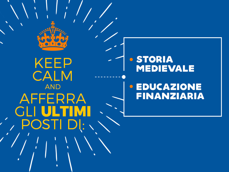 Ancora pochi posti disponibili con la Cultura di casa Unipop