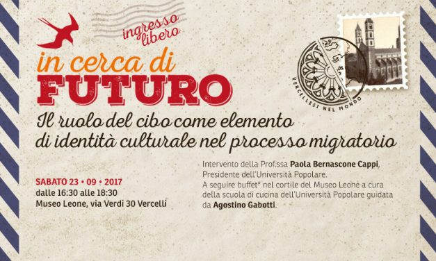Sabato 23 Settembre: intervento della Prof. Paola Bernascone Cappi sul tema del cibo