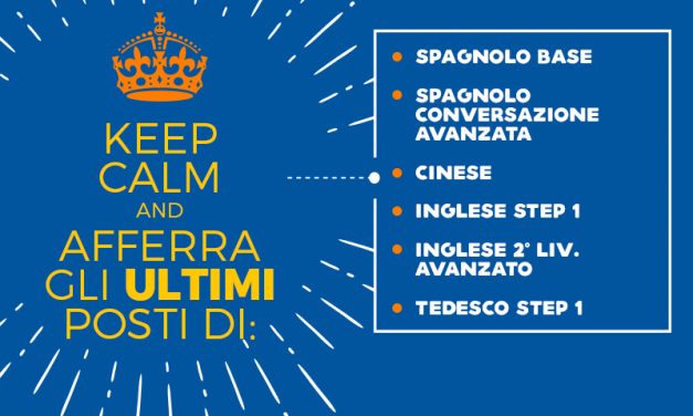 Ancora pochi posti disponibili…