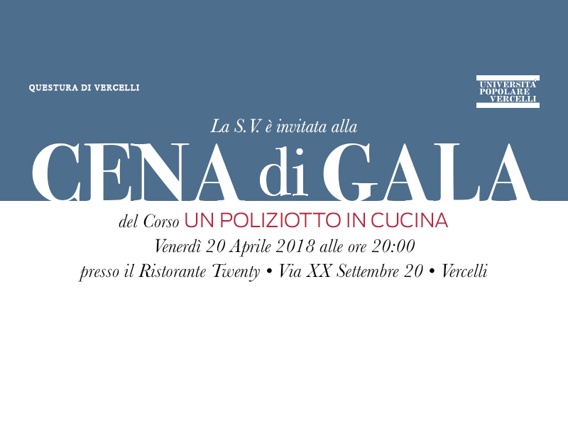 “Un poliziotto in cucina”: Unipop e Poliziotti della Questura capofila di un singolare progetto